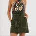 Free People Skirts | 0 Free People Army Green Paperbag Ruffle Waist Skirt Splendor In The Grass Skirt | Color: Green | Size: 0