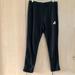 Adidas Pants | Adidas Climacool Black Tapered Ankle Zip Black 3 Stripe Men's Jogger Size Xl | Color: Black/White | Size: Xl
