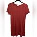 American Eagle Outfitters Dresses | American Eagle Auburn Red Short Sleeve Midi Dress | Color: Red | Size: M