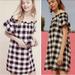 Anthropologie Dresses | Anthropologie Gingham Off Shoulder Dress Corey Lynn Calter | Color: Black/White | Size: Xs