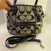 Coach Bags | Coach C1380-F23940 Black Gray Silver Handbag Shoulder Bag & Bifold Wallet #1007 | Color: Black/Gray | Size: Os