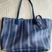 Coach Bags | Coach Legacy Weekend Ticking Stripe Pvc Zip Top Tote | Color: Blue | Size: Os