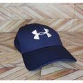 Under Armour Accessories | Men Under Armour Navy Blue Logo Stretch Baseball Cap Hat Size L/Xl | Color: Blue/White | Size: L/Xl