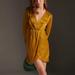 Anthropologie Dresses | N Wt Anthropologie Maeve Wrap Mini Dress Sz Xxs | Color: Gold | Size: Xxsp
