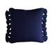 Kate Spade Accents | Kate Spade Yorkville Tassle Pillow, Navy, Macrame, 20” X 20” W/ Down Insert | Color: Blue | Size: Os