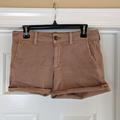 American Eagle Outfitters Shorts | American Eagle Aeo Twill Super Stretch Midi Shorts Brushed Denim Dusty Rose Euc | Color: Tan | Size: 8