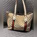 Gucci Bags | Auth Gucci Sherry Tote Bag Beige Ivory Gg Canvas Leather | Color: Brown/Tan | Size: Os