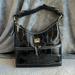 Dooney & Bourke Bags | Dooney & Bourke Black Crocodile-Pattern Leather Handbag | Color: Black/Gold | Size: Os