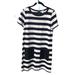 J. Crew Dresses | J. Crew Cream Navy Striped Mini Dress Crew Neck Short Sleeve Pockets Size Small | Color: Blue/Cream | Size: S