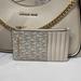 Michael Kors Accessories | Michael Kors Jet Set Travel Medium Top Zip Card Case Wallet Pvc Leather Nwt | Color: Cream/White | Size: Various