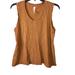 Anthropologie Tops | Anthropologie Raw Hem Scoop Neck Sleeveless Tank Top Golden Brown Small | Color: Brown/Gold | Size: S