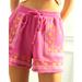 Anthropologie Shorts | Anthropologie Floral Embroidered Pajamas Short Lounge Sleepwear Pink Size S Nwt | Color: Pink/Yellow | Size: S