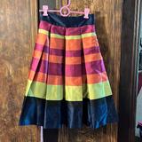 Anthropologie Skirts | Anthropologie Moulinette Soeurs Striped Taffeta A-Line Skirt | Color: Blue/Pink | Size: 0