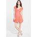 Jessica Simpson Dresses | Jessica Simpson Women Lace Mini Dress Cutout Front Keyhole Peach Size Medium | Color: Pink | Size: M