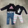 Adidas Matching Sets | 18 Month Adidas Jacket, Gap 12-18 Month Skinny Jeans And Carters Pajamas | Color: Black | Size: 18mb