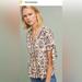 Anthropologie Tops | Anthropologie Perla Tied Sleeve Paisley Top | Color: Brown/Cream | Size: L