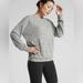 Athleta Tops | Athleta Mindful Pullover Top Light Grey Heather Size Medium Oversized Sweater | Color: Gray | Size: M