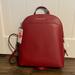 Michael Kors Bags | Michael Kors Emmy Large Dome Backpack Leather Scarlet Red | Color: Red | Size: Os