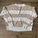 American Eagle Outfitters Sweaters | American Eagle Women's Beige & White Striped Sweater - Xs, Long Sleeve, Preown | Color: Cream/White | Size: Xs