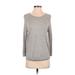 J.Crew Pullover Sweater: Gray Color Block Tops - Women's Size X-Small