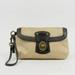 Coach Bags | Coach Leather-Trimmed Monogram Wristlet | Color: Gold/Tan | Size: Os