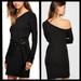 Free People Dresses | Free People Black Frankie Gathered Dress Xs | Color: Black | Size: Xs