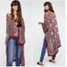 Free People Accessories | Free People Magic Dance Border Print Kimono Duster Copper Os | Color: Red | Size: Os