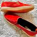 Kate Spade Shoes | Kate Spade New York Red Slip-On Corduroy Sneakers. Size 7.5 | Color: Orange/Red | Size: 7.5