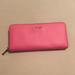 Kate Spade Bags | Kate Spade New York Morgan Zip Pink Leather Continental Wallet. Lightly Used. | Color: Gold/Pink | Size: Os