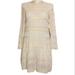 Anthropologie Dresses | Anthropologie White Boho Dress Size L 14 By Timo Sheer With Crocheted Lace Rare | Color: Cream/White | Size: M