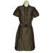 Burberry Dresses | Burberry London Olive Green Ruffle Trim Belted Short Sleeve Dress | Color: Green | Size: 6