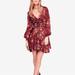 Free People Dresses | Free People Morning Light Long Sleeve Mini Floral Polka Dot Dress | Color: Purple/Red | Size: 10