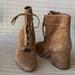 J. Crew Shoes | J Crew Lace-Up Sadie Boots In Suede Block Heel Chestnut Size 9 | Color: Brown/Tan | Size: 9