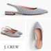 J. Crew Shoes | J. Crew New Blue And White Stripe Slingback Flat Shoe Size 5.5 | Color: Blue/White | Size: 5.5