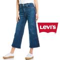Levi's Jeans | Levi’s Mile High Wide Leg Crop, Red Pipe Down Jeans, Dark Wash Sz 10 W30 L25 Nwt | Color: Blue | Size: 10