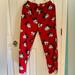 Disney Pants | Disney Mickey Mouse Polyester Pajama Pants | Color: Red/White | Size: M