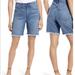 Madewell Shorts | Madewell High Waist Mid Length Denim Raw Hem Cutoff Shorts 24 | Color: Blue | Size: 24