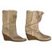 Michael Kors Shoes | Michael Kors Cream Suede Shearling Winter Wedge Boot | Color: Cream/White | Size: 6