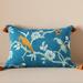 Anthropologie Accents | Anthropologie Tassled Perla Bird Pillow - Turquoise | Color: Blue/Gold | Size: Os