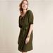 Anthropologie Dresses | Anthropologie Nicole Puffed Sleeve Linen Blend Dress (Size Small) | Color: Green | Size: S