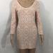 Free People Dresses | Free People Dress Bodycon Brocade Size Small | Color: Cream/Red | Size: S