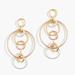 J. Crew Jewelry | J. Crew Tri Color Rose Gold, Gold, Silver Earrings | Color: Gold/Silver | Size: Os