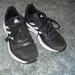 Adidas Shoes | Adidas Womens Black White Lace Up Running Shoes Size 7 | Color: Black/White | Size: 7