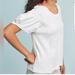 Anthropologie Tops | Anthropologie Postmark White Puffed Short Sleeves White Blouse Size S. | Color: White | Size: S