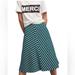 Anthropologie Skirts | Anthropologie Harlyn Green And White Chevron Skirt, Size M | Color: Green/White | Size: M