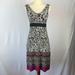 Athleta Dresses | Athleta Ultra Soft Gray And Pink Paisley Tank Dress W/Attached Belt - Size Xxs | Color: Cream/Gray | Size: Xxs