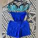 Athleta Other | Athleta Swim Set In Excellent Condition. Bikini Top, Bottom & Matching Shorts. | Color: Blue | Size: Os