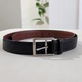 Coach Accessories | Coach Black Genuine Calfskin Leather Belt Solid Brass Buckle Men’s Size 38 | Color: Black/Tan | Size: 38