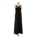 Max Studio Casual Dress V Neck Sleeveless: Black Solid Dresses - Women's Size X-Small