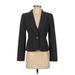 Ann Taylor LOFT Blazer Jacket: Gray Jackets & Outerwear - Women's Size 4 Petite